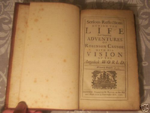 Image for SERIOUS REFLECTIONS OF ROBINSON CRUSOE