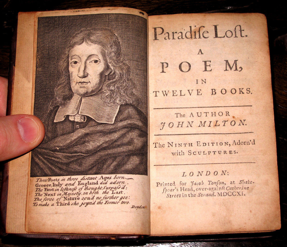 1688 Edition, John Milton's Paradise Lost